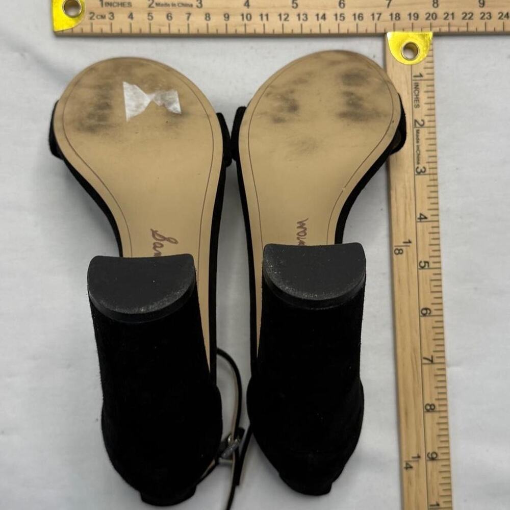 Sam Edelman black suede block heel sandals with ankle strap size 5 - Picture 5 of 8